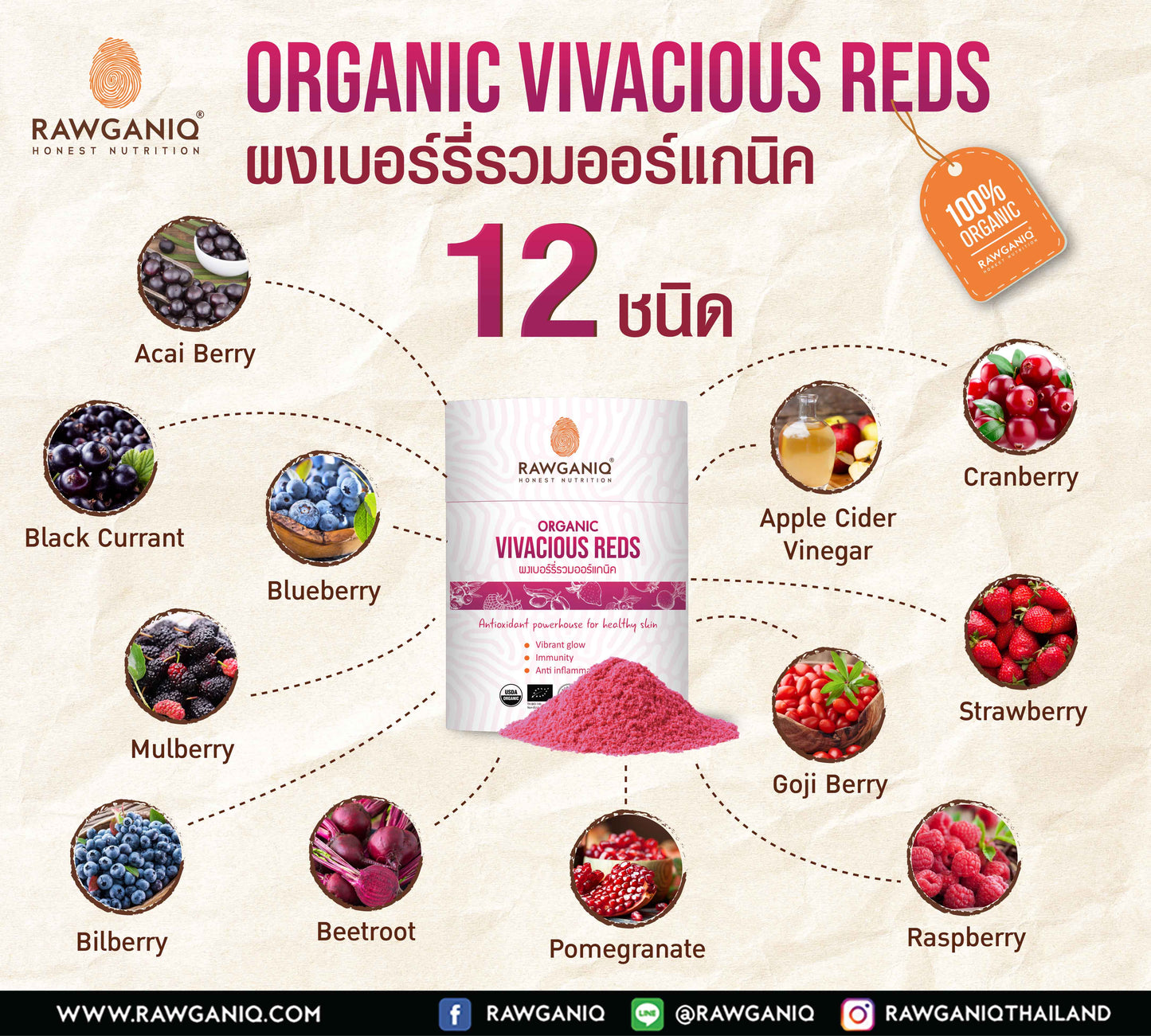 Organic Vivacious Reds